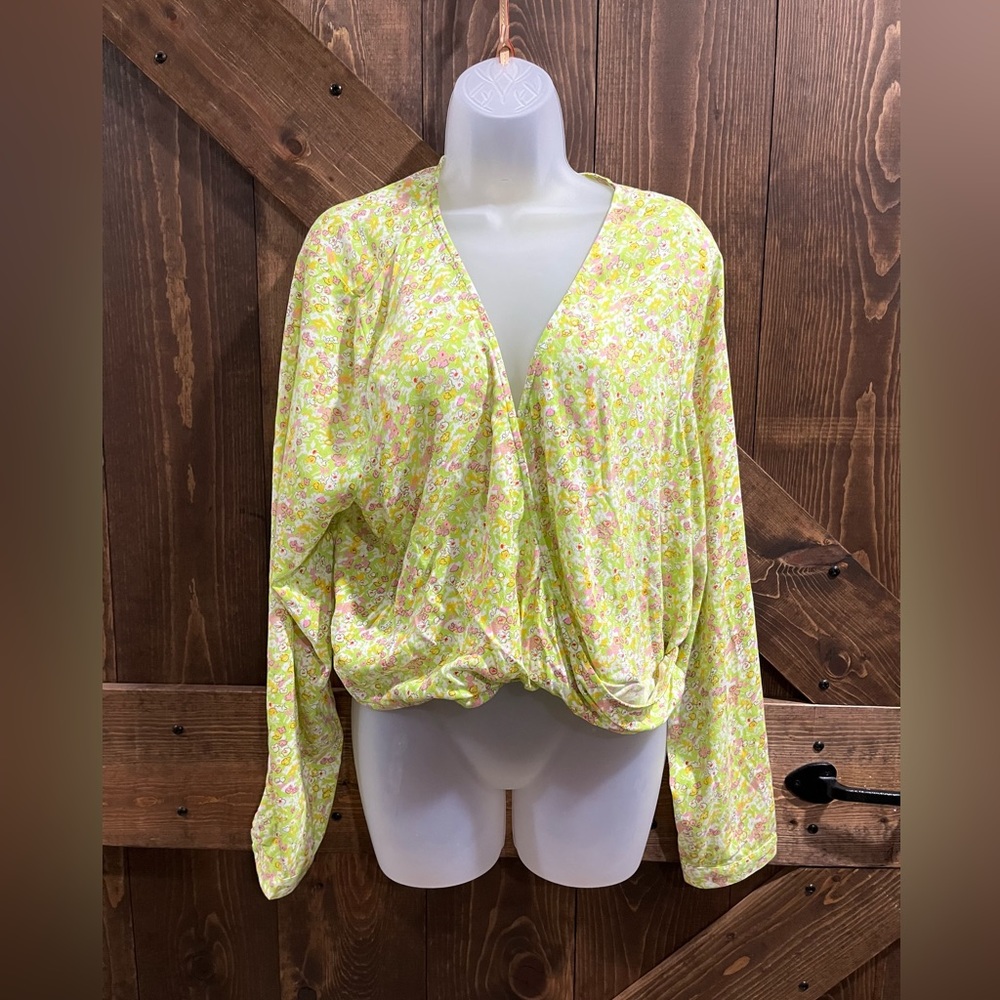 Greenish/ Yellow Floral Blouse